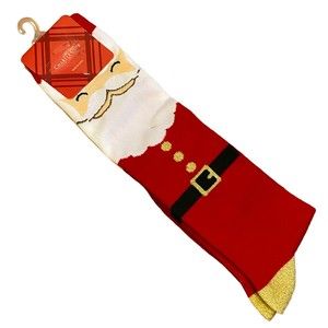 Charter Club Red Santa Knee High Sock Size 9-11 Socks NWT